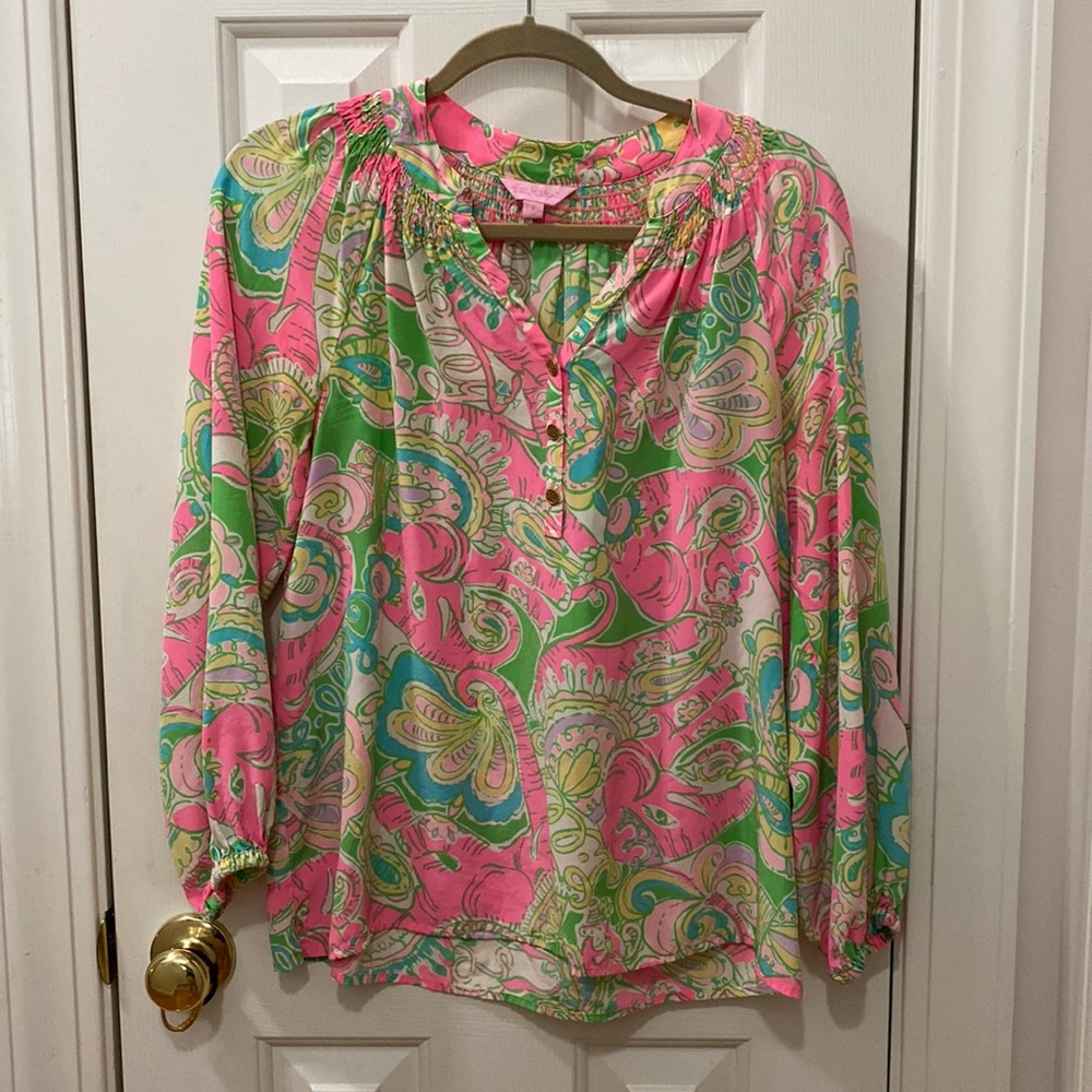 Euc Chin Chin Elsa Lilly Pulitzer Silk